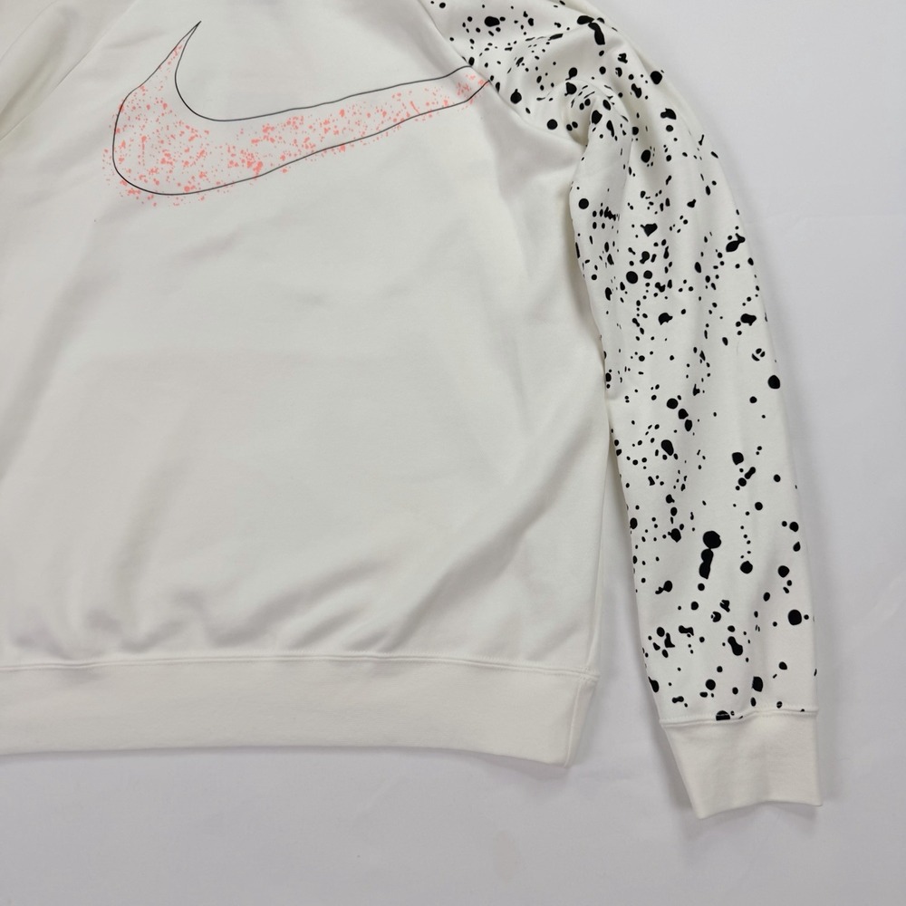 Nike Sportswear Just Do It Hoodie Sweatshirt White Pink Splatter Logo Women's L - Picture 14 of 15